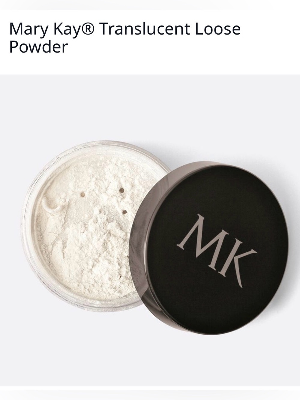 Mary Kay Translucent Loose Powder - White and Black Packaging
